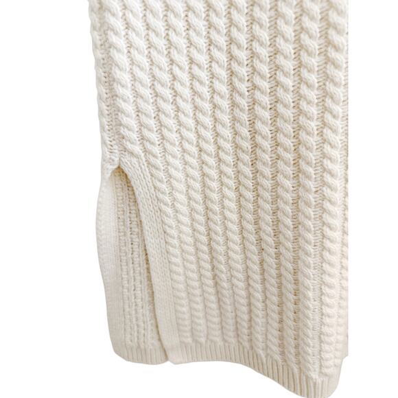 Massimo Dutti ITALIAN YARN Designer Cream Sweater Maxi Dress Quiet Luxury M EUC - Picture 4 of 5